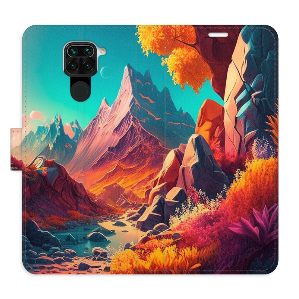 Flipové puzdro iSaprio - Colorful Mountains - Xiaomi Redmi Note 9