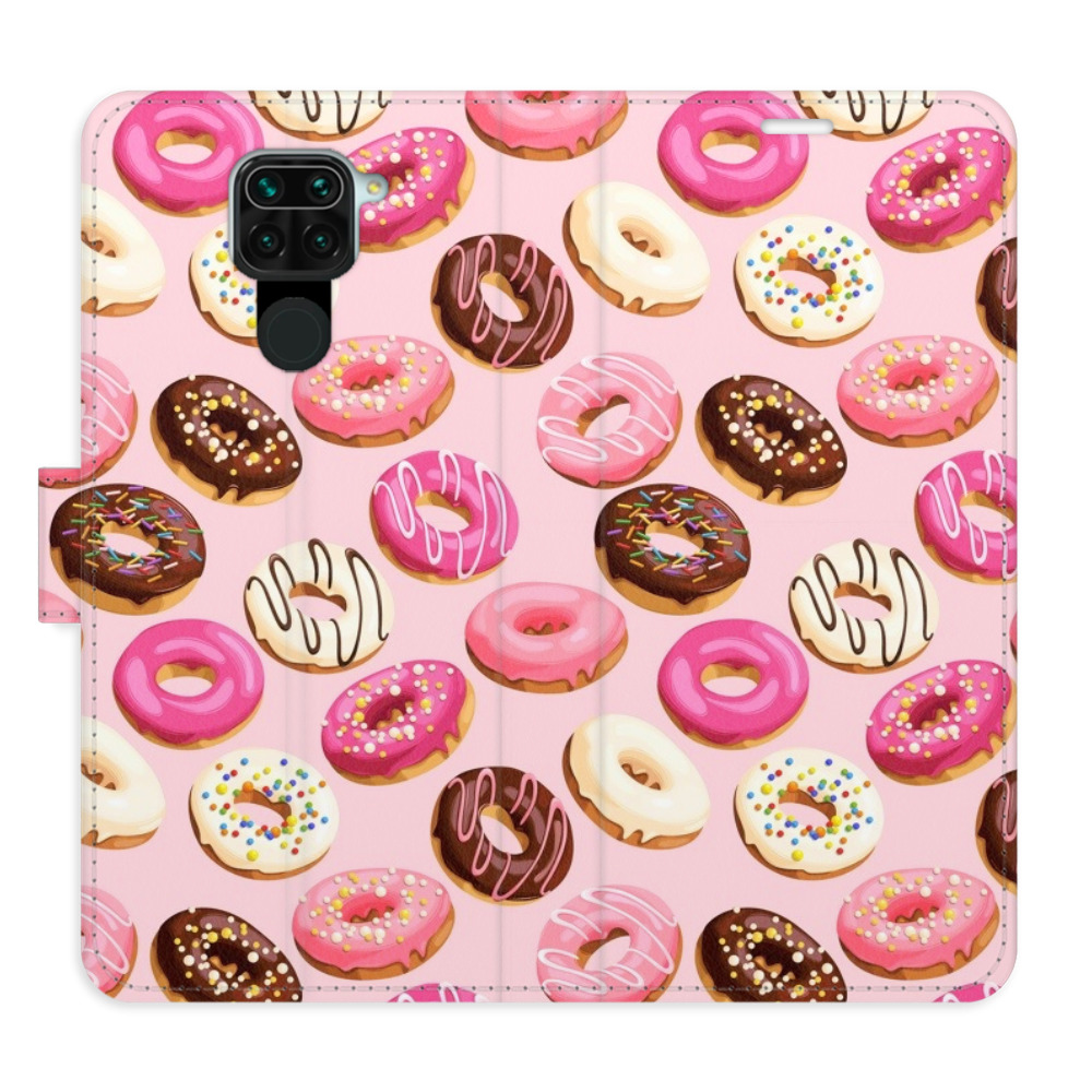 Flipové puzdro iSaprio - Donuts Pattern 03 - Xiaomi Redmi Note 9