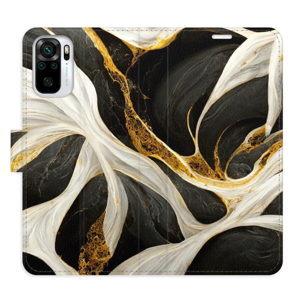 Flipové puzdro iSaprio - BlackGold Marble - Xiaomi Redmi Note 10 / Note 10S