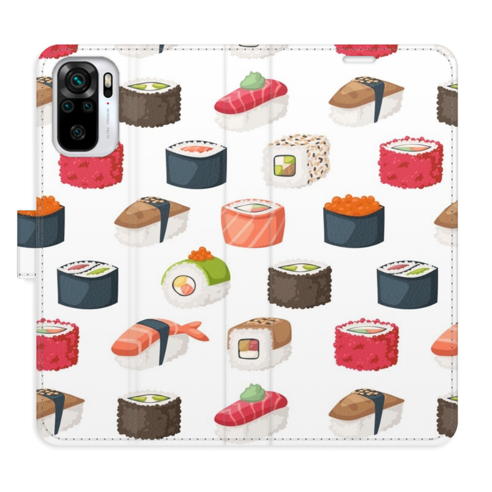 Flipové puzdro iSaprio - Sushi Pattern 02 - Xiaomi Redmi Note 10 / Note 10S