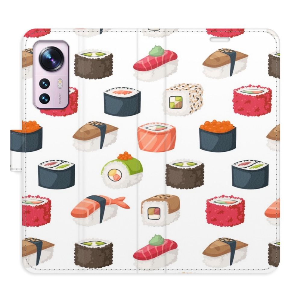 Flipové puzdro iSaprio - Sushi Pattern 02 - Xiaomi 12 / 12X