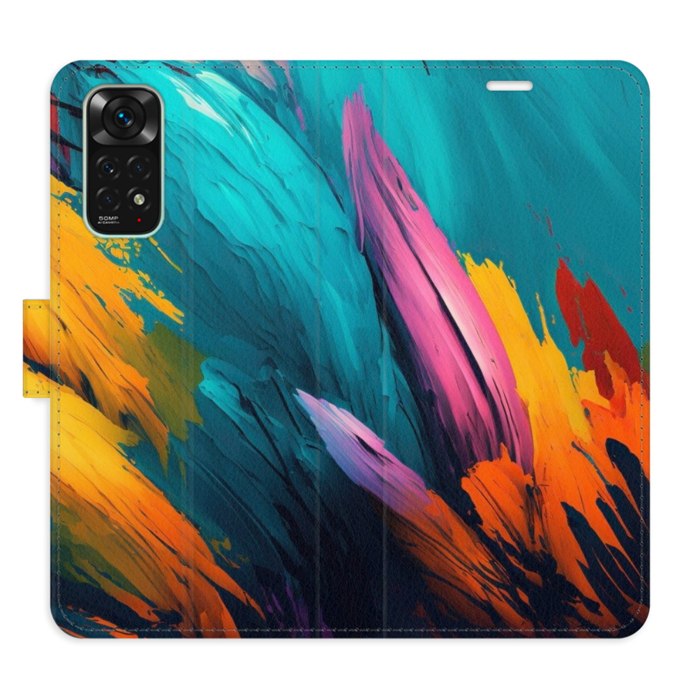 Flipové puzdro iSaprio - Orange Paint 02 - Xiaomi Redmi Note 11 / Note 11S