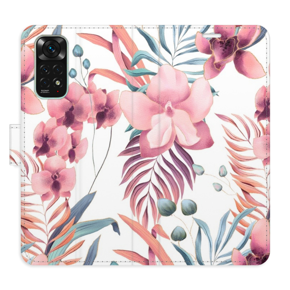 Flipové puzdro iSaprio - Pink Flowers 02 - Xiaomi Redmi Note 11 / Note 11S