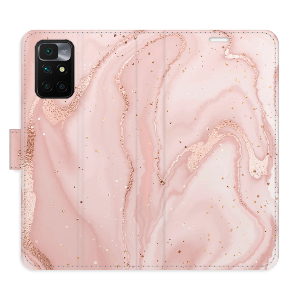 Flipové puzdro iSaprio - RoseGold Marble - Xiaomi Redmi 10