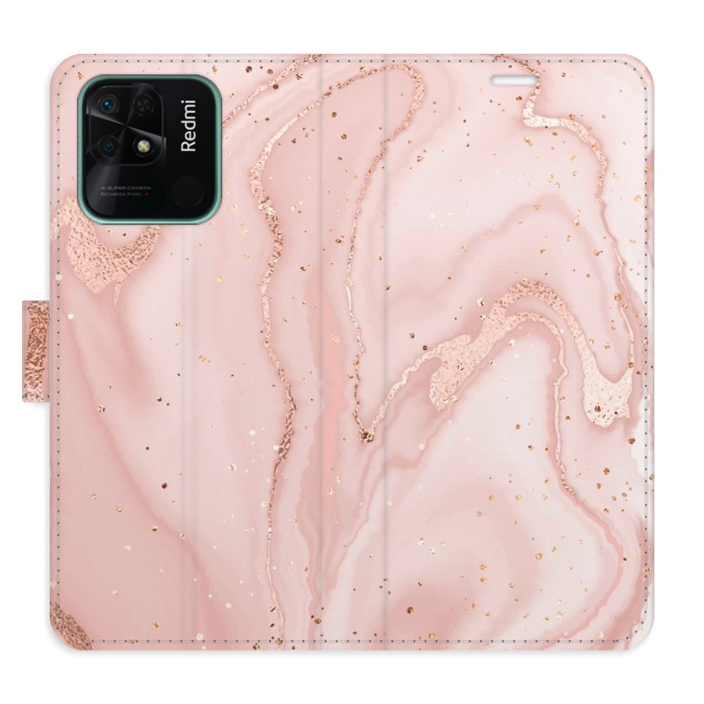 Flipové puzdro iSaprio - RoseGold Marble - Xiaomi Redmi 10C