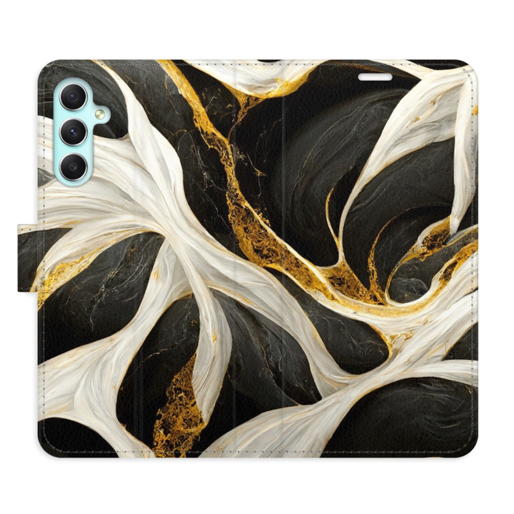 Flipové puzdro iSaprio - BlackGold Marble - Samsung Galaxy A34 5G