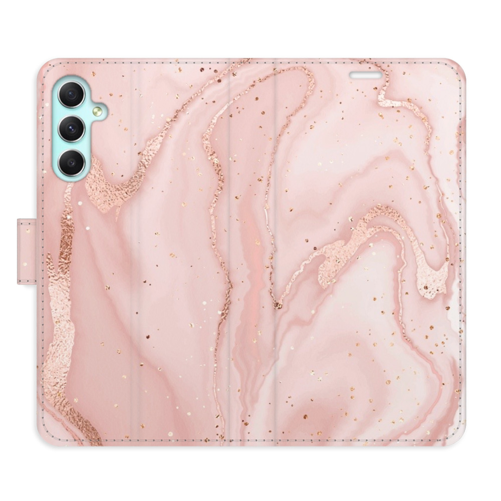 Flipové puzdro iSaprio - RoseGold Marble - Samsung Galaxy A34 5G