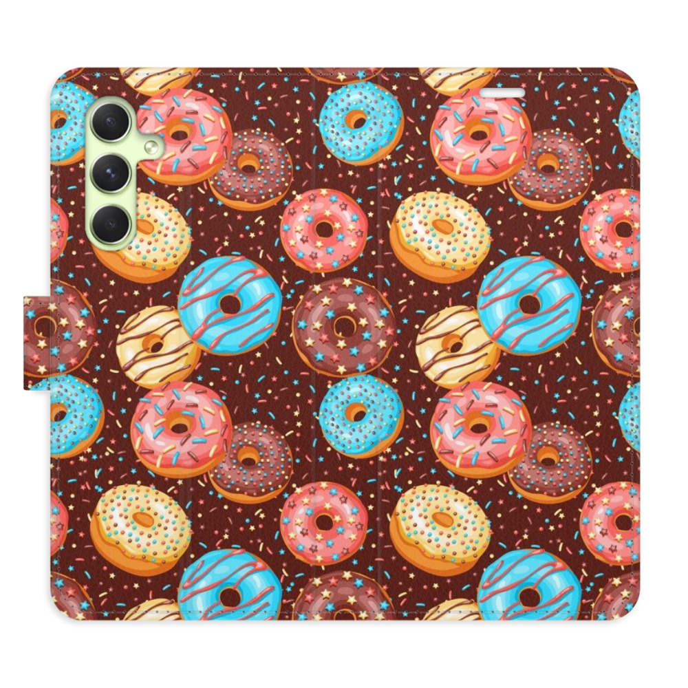 Flipové puzdro iSaprio - Donuts Pattern - Samsung Galaxy A54 5G