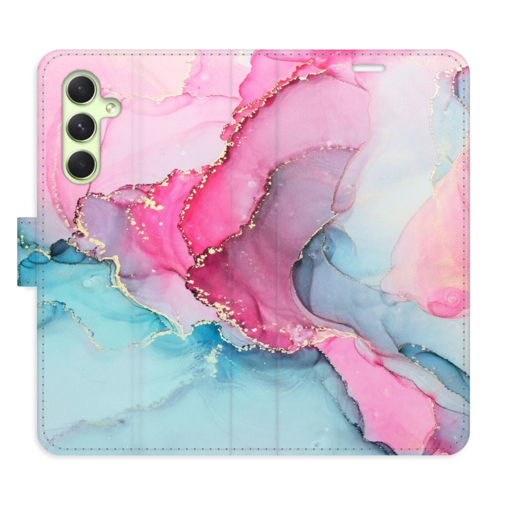 Flipové puzdro iSaprio - PinkBlue Marble - Samsung Galaxy A54 5G