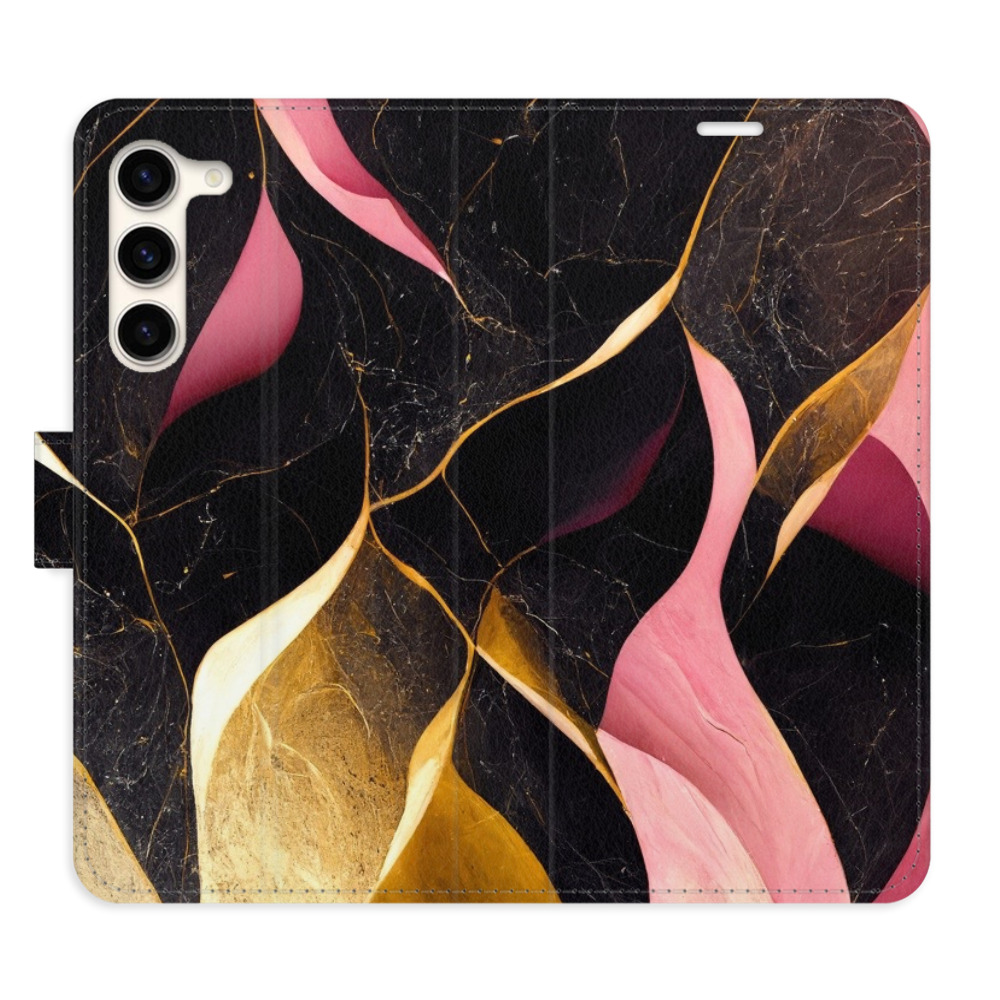 Flipové puzdro iSaprio - Gold Pink Marble 02 - Samsung Galaxy S23+ 5G