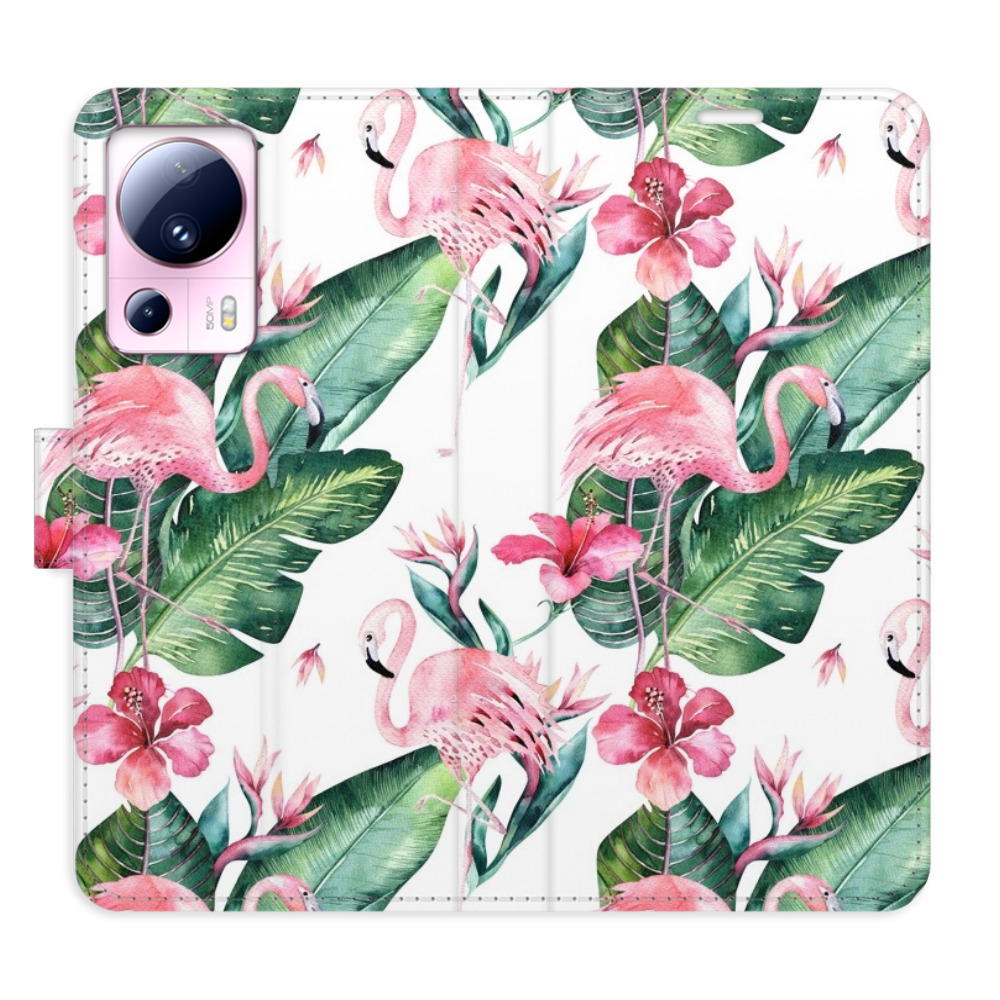 Flipové puzdro iSaprio - Flamingos Pattern - Xiaomi 13 Lite