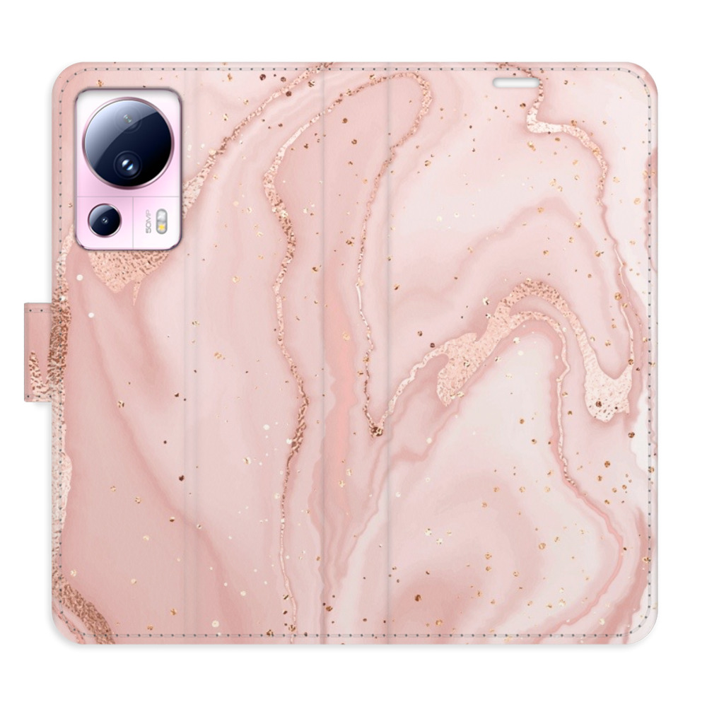 Flipové puzdro iSaprio - RoseGold Marble - Xiaomi 13 Lite