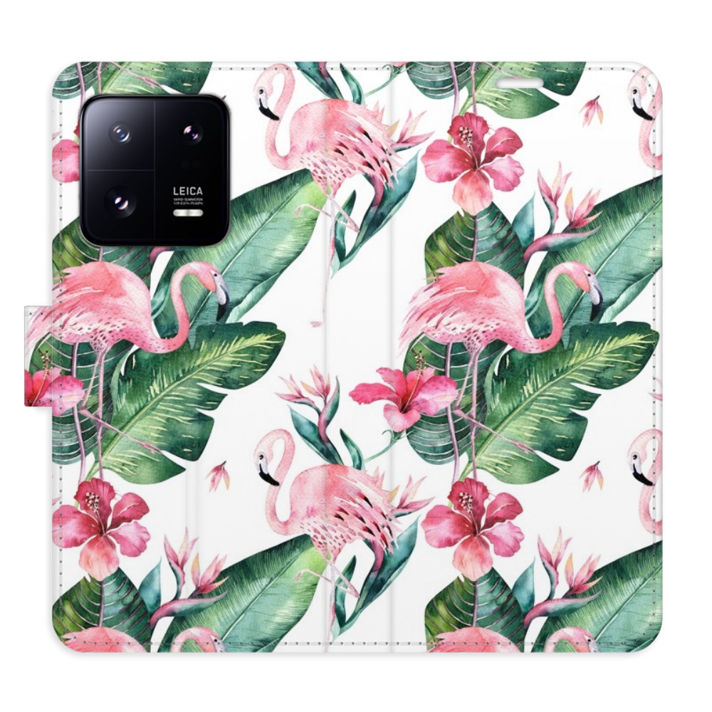 Flipové puzdro iSaprio - Flamingos Pattern - Xiaomi 13 Pro