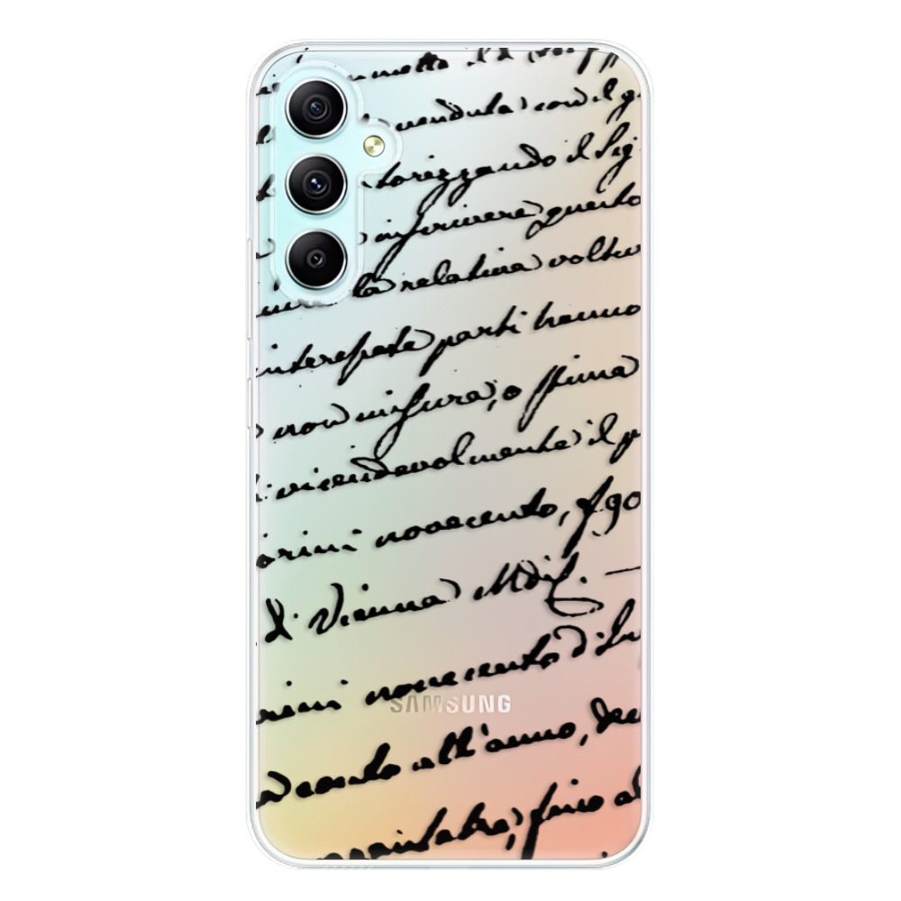 Odolné silikónové puzdro iSaprio - Handwriting 01 - black - Samsung Galaxy A34 5G