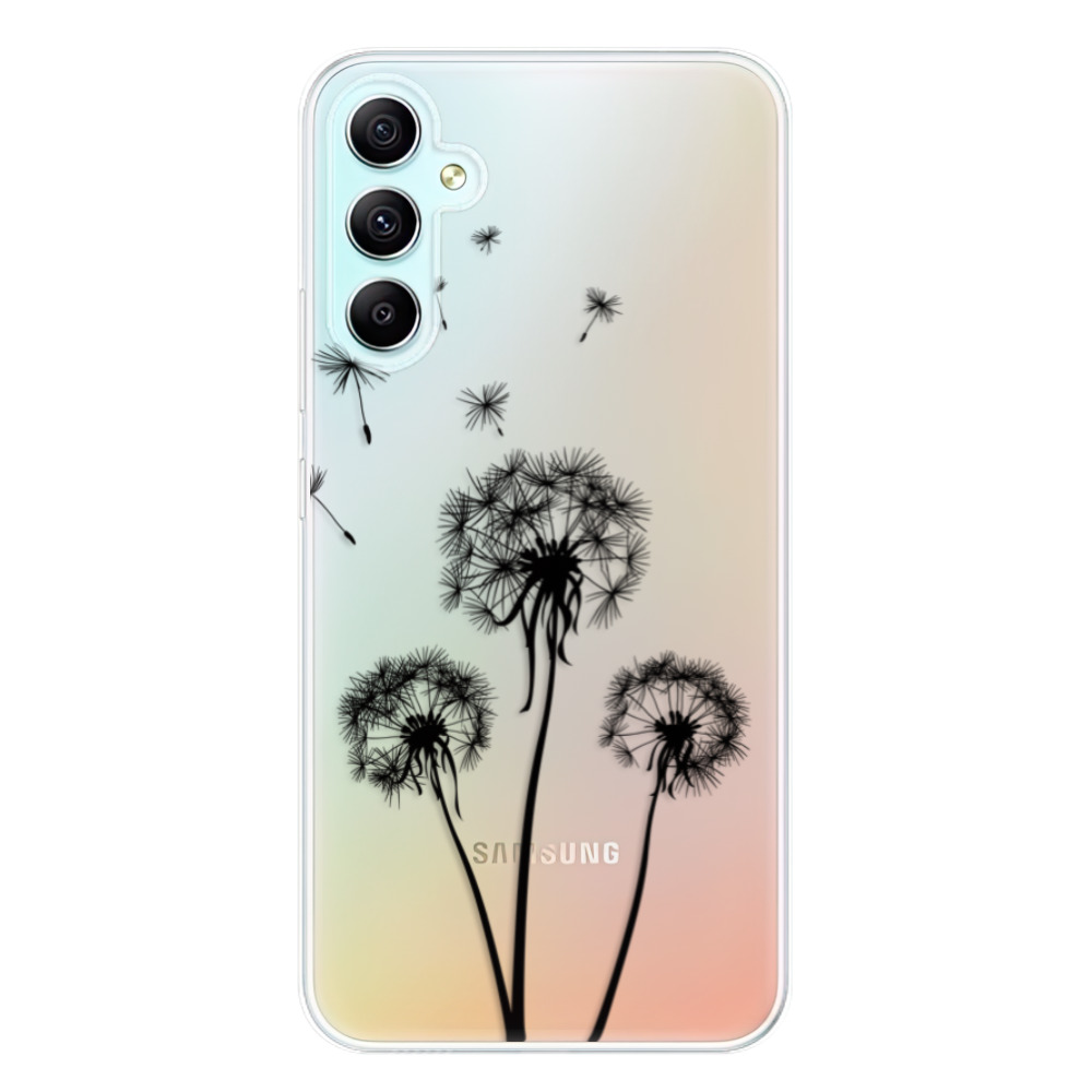 Odolné silikónové puzdro iSaprio - Three Dandelions - black - Samsung Galaxy A34 5G