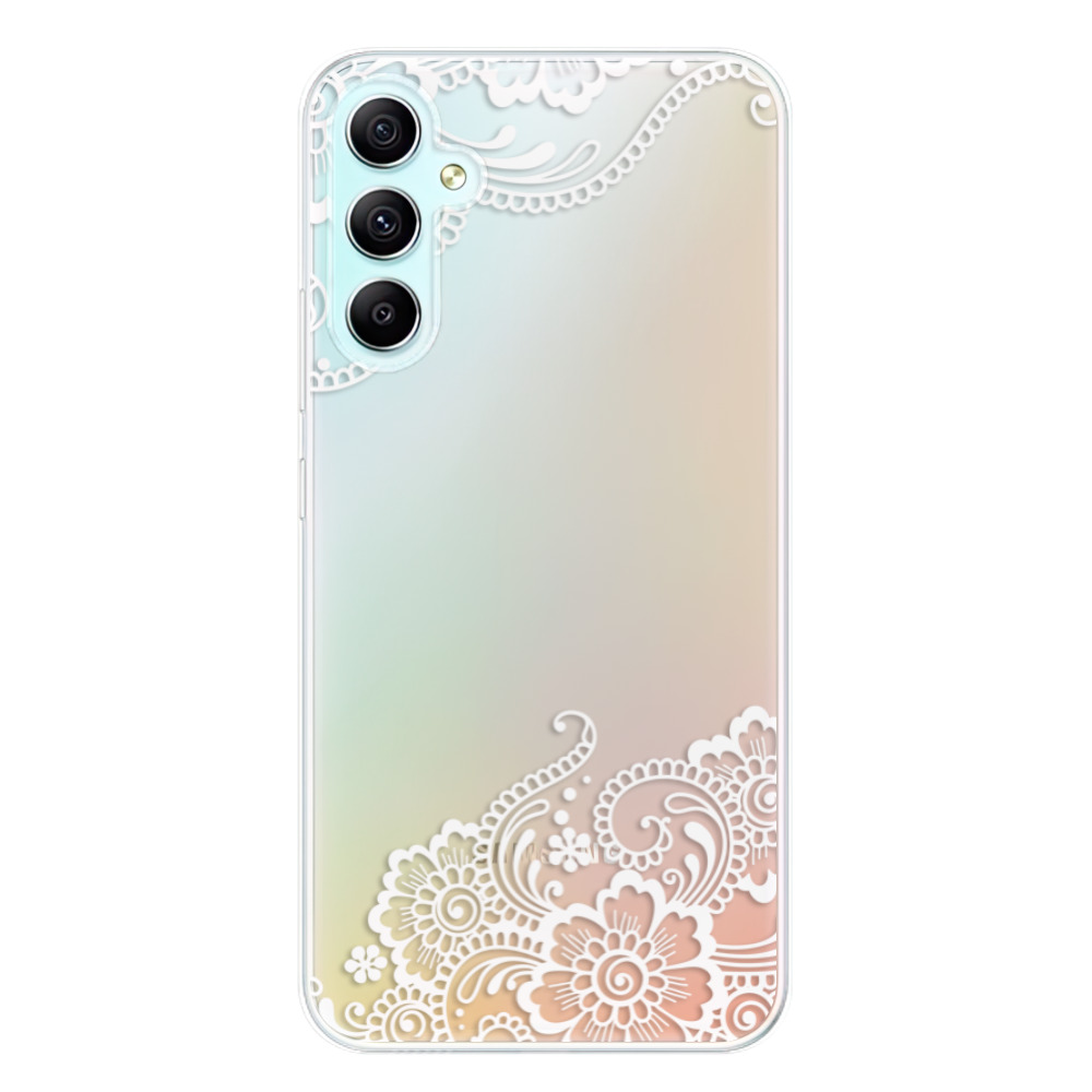 Odolné silikónové puzdro iSaprio - White Lace 02 - Samsung Galaxy A34 5G