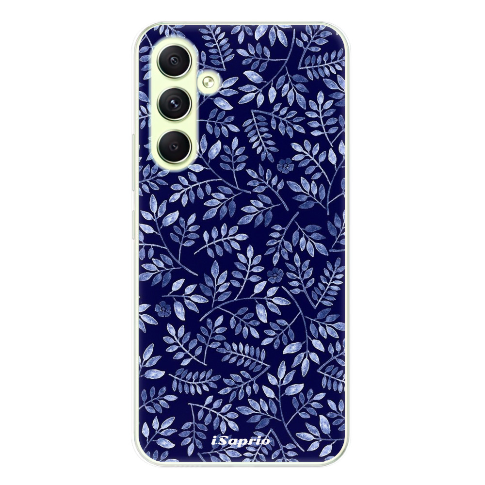 Odolné silikónové puzdro iSaprio - Blue Leaves 05 - Samsung Galaxy A54 5G