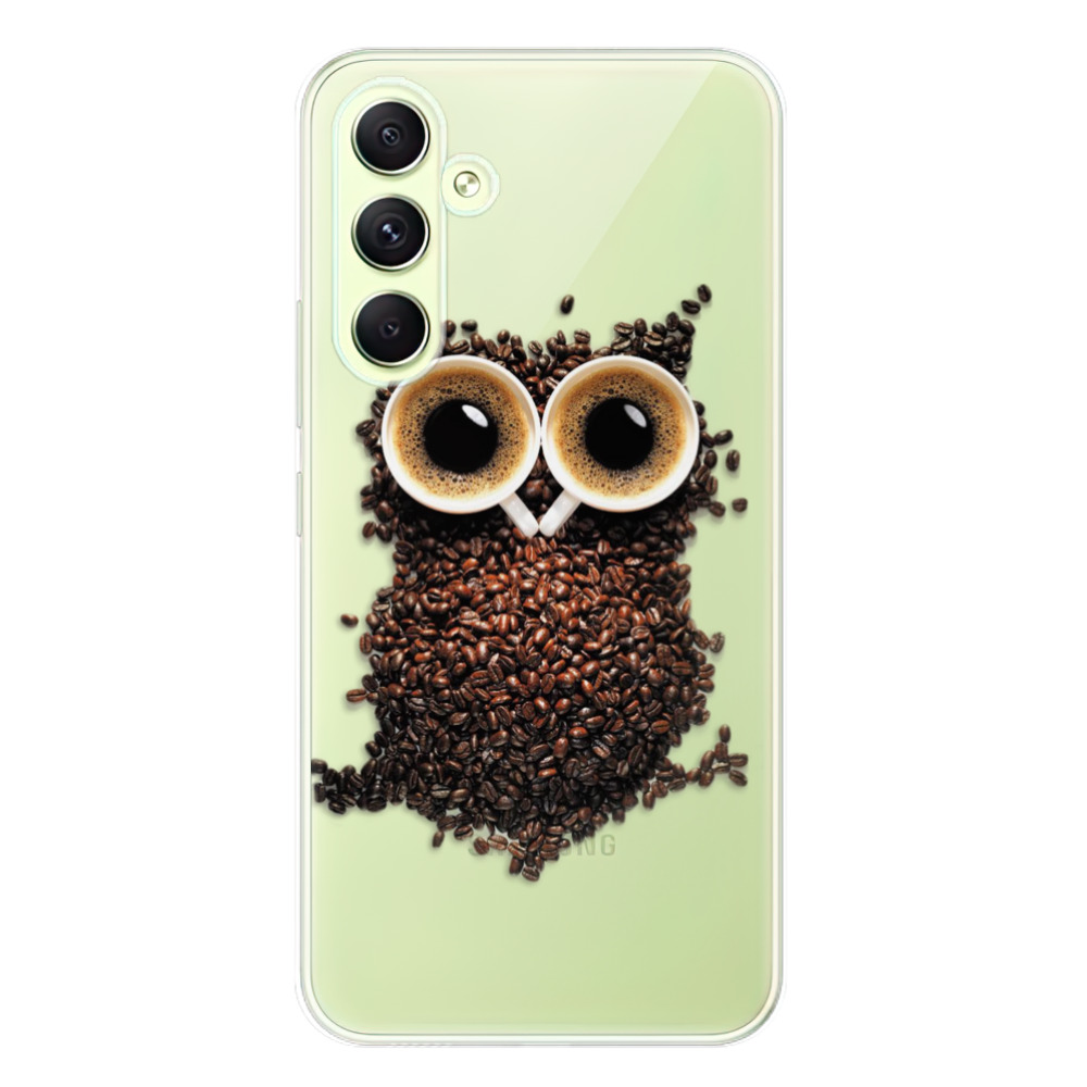 Odolné silikónové puzdro iSaprio - Owl And Coffee - Samsung Galaxy A54 5G