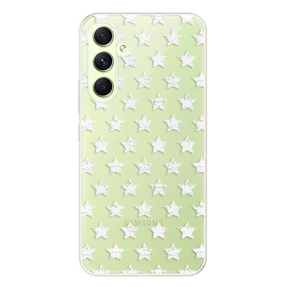 Odolné silikónové puzdro iSaprio - Stars Pattern - white - Samsung Galaxy A54 5G