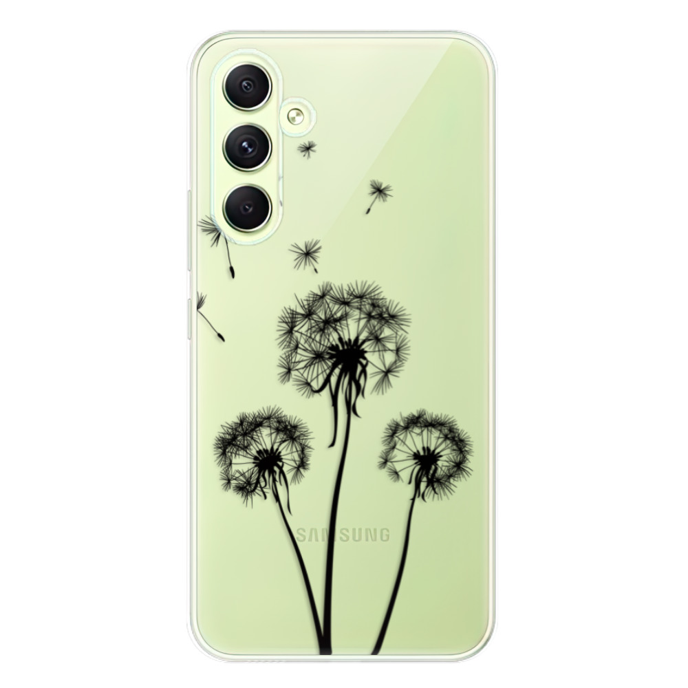 Odolné silikónové puzdro iSaprio - Three Dandelions - black - Samsung Galaxy A54 5G