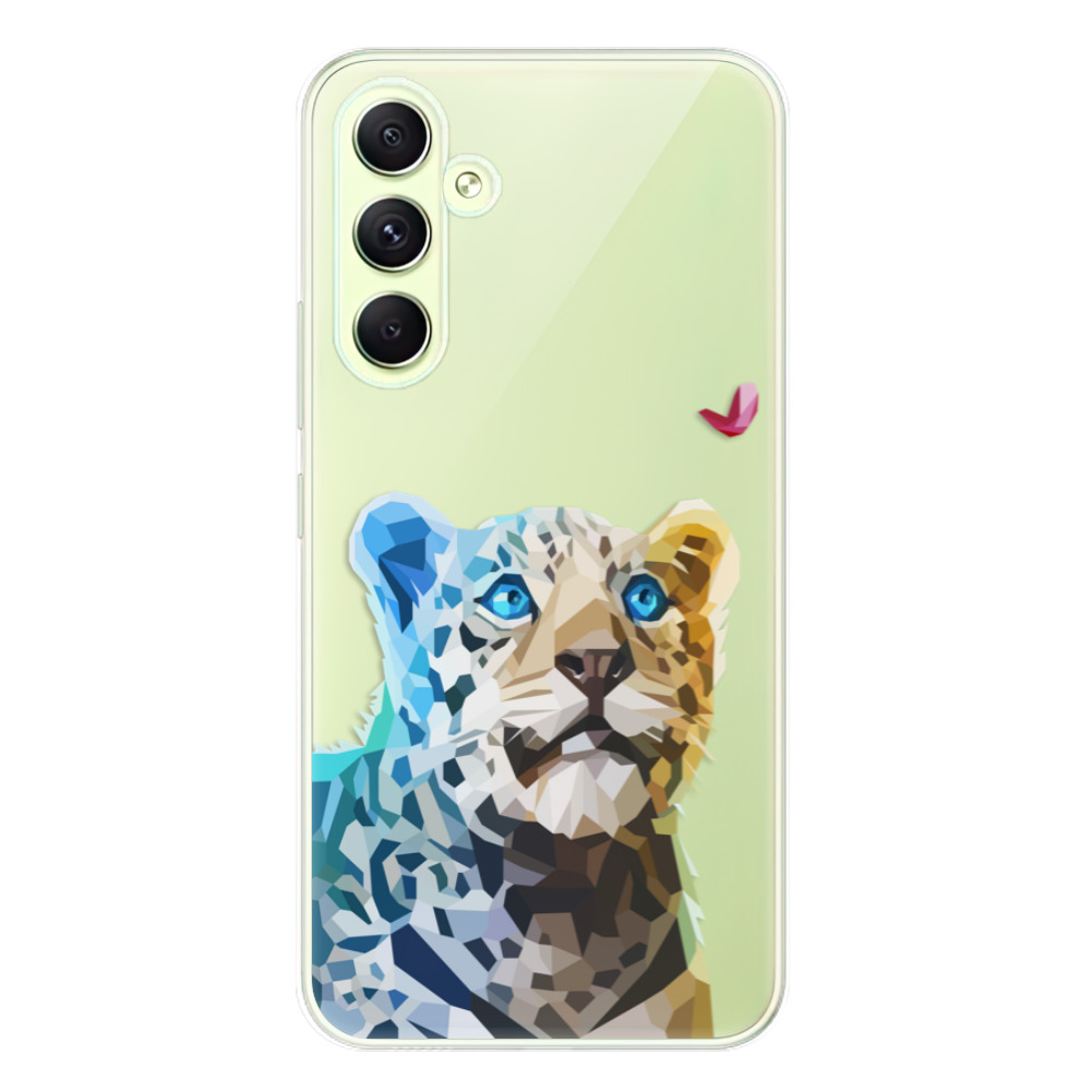 Odolné silikónové puzdro iSaprio - Leopard With Butterfly - Samsung Galaxy A54 5G