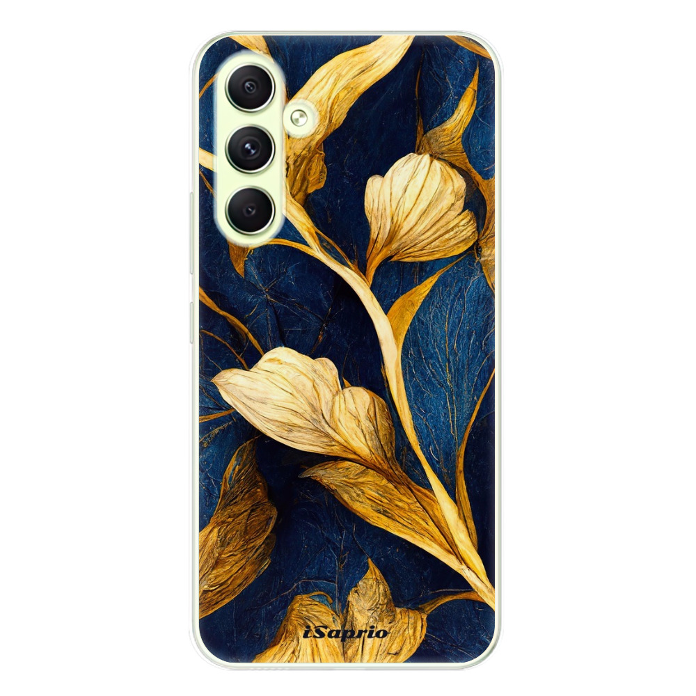 Odolné silikónové puzdro iSaprio - Gold Leaves - Samsung Galaxy A54 5G