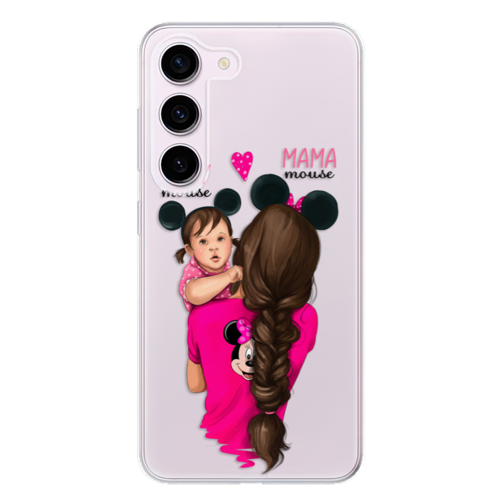 Odolné silikónové puzdro iSaprio - Mama Mouse Brunette and Girl - Samsung Galaxy S23 5G