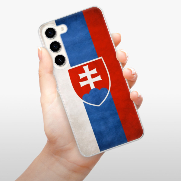 Odolné silikónové puzdro iSaprio - Slovakia Flag - Samsung Galaxy S23+ 5G
