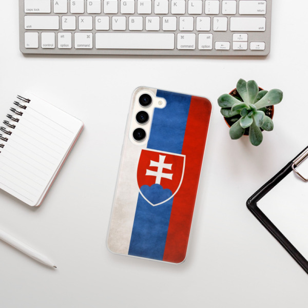 Odolné silikónové puzdro iSaprio - Slovakia Flag - Samsung Galaxy S23+ 5G