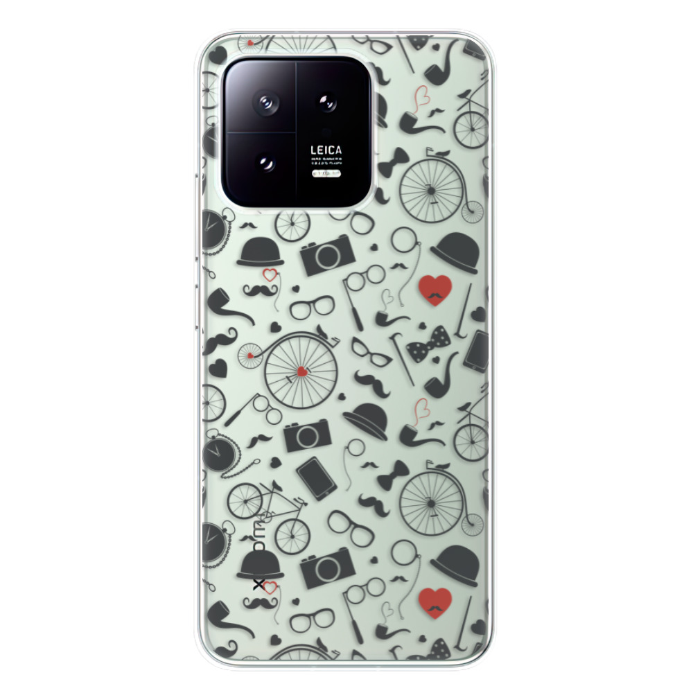 Odolné silikónové puzdro iSaprio - Vintage Pattern 01 - black - Xiaomi 13