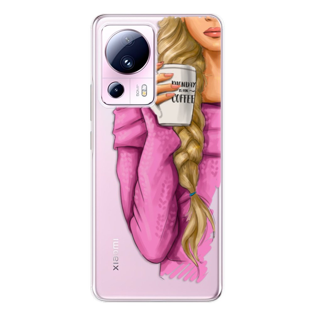 Odolné silikónové puzdro iSaprio - My Coffe and Blond Girl - Xiaomi 13 Lite