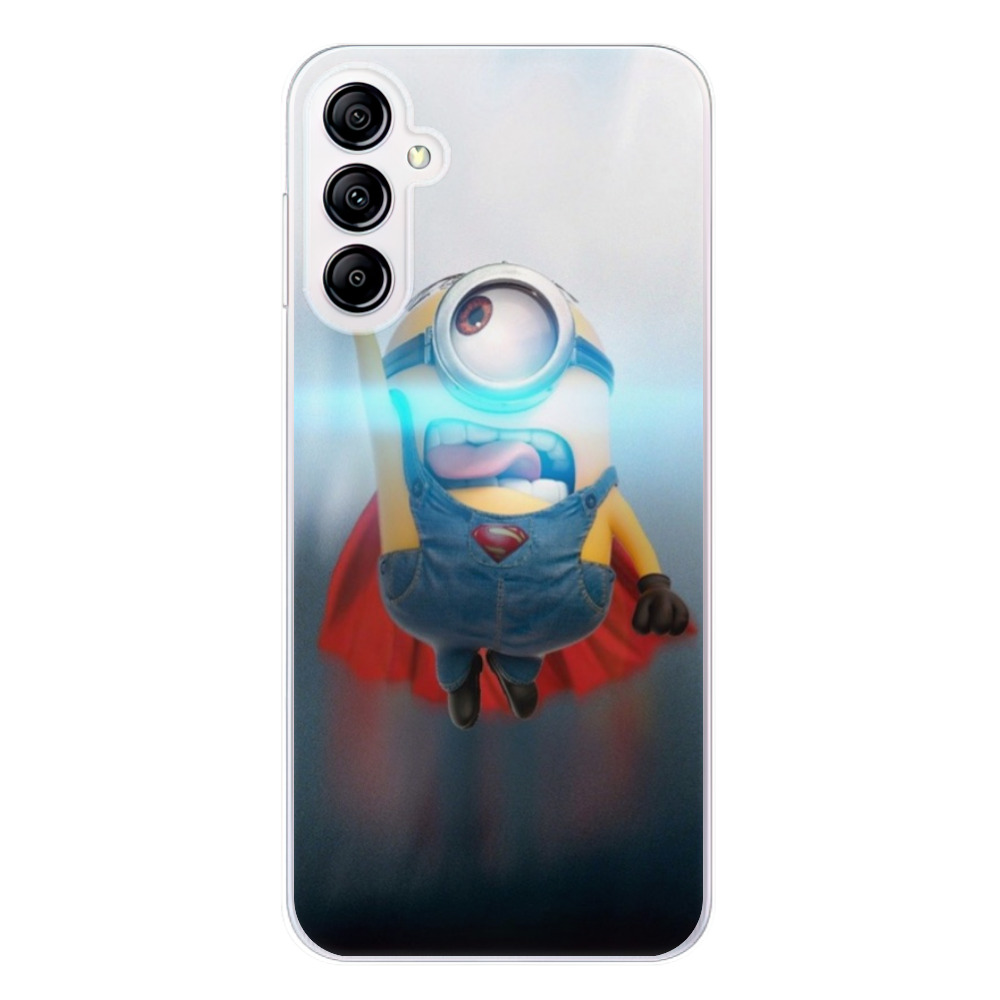 Odolné silikónové puzdro iSaprio - Mimons Superman 02 - Samsung Galaxy A14 / A14 5G