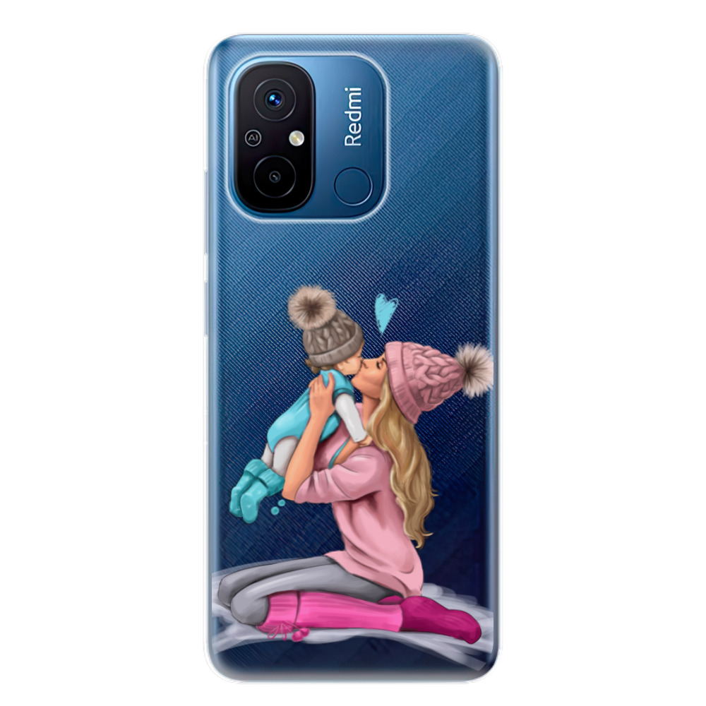 Odolné silikónové puzdro iSaprio - Kissing Mom - Blond and Boy - Xiaomi Redmi 12C