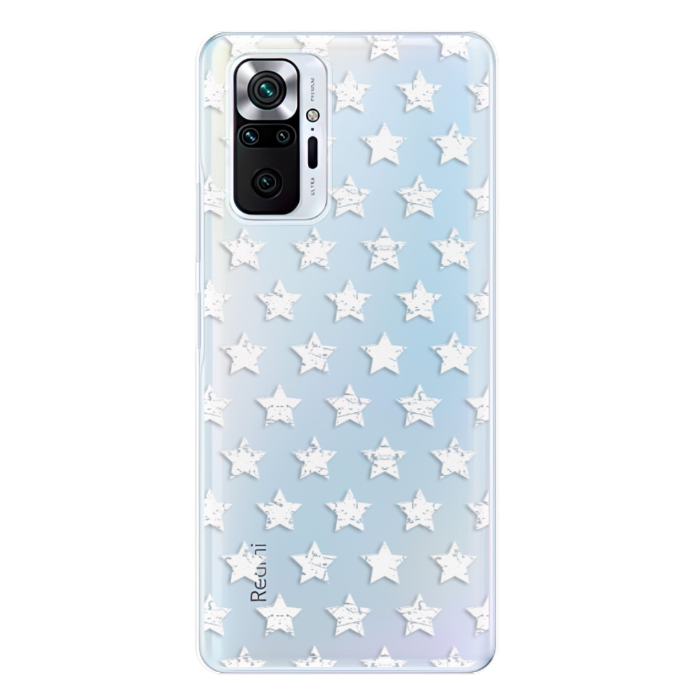 Odolné silikónové puzdro iSaprio - Stars Pattern - white - Xiaomi Redmi Note 10 Pro