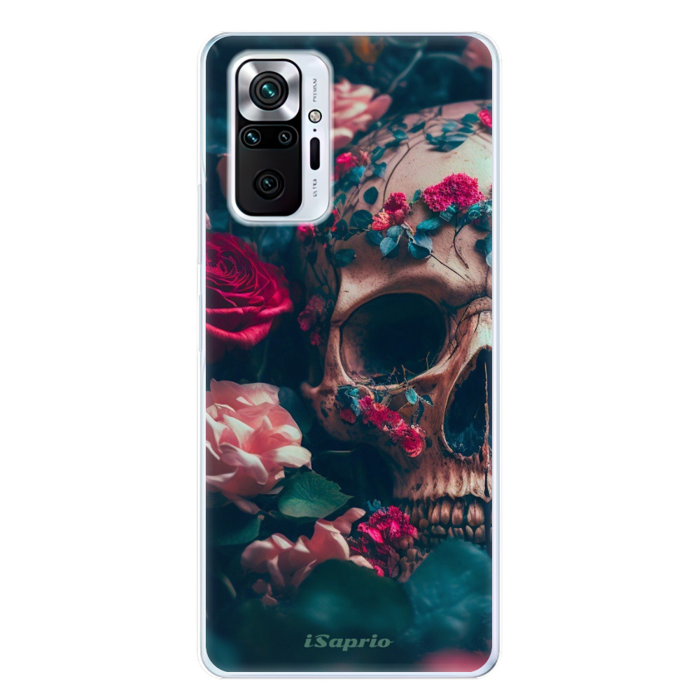 Odolné silikónové puzdro iSaprio - Skull in Roses - Xiaomi Redmi Note 10 Pro
