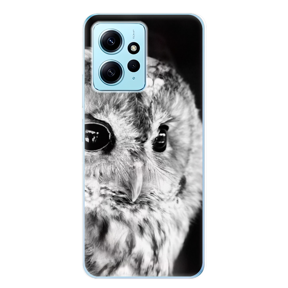 Odolné silikónové puzdro iSaprio - BW Owl - Xiaomi Redmi Note 12 5G