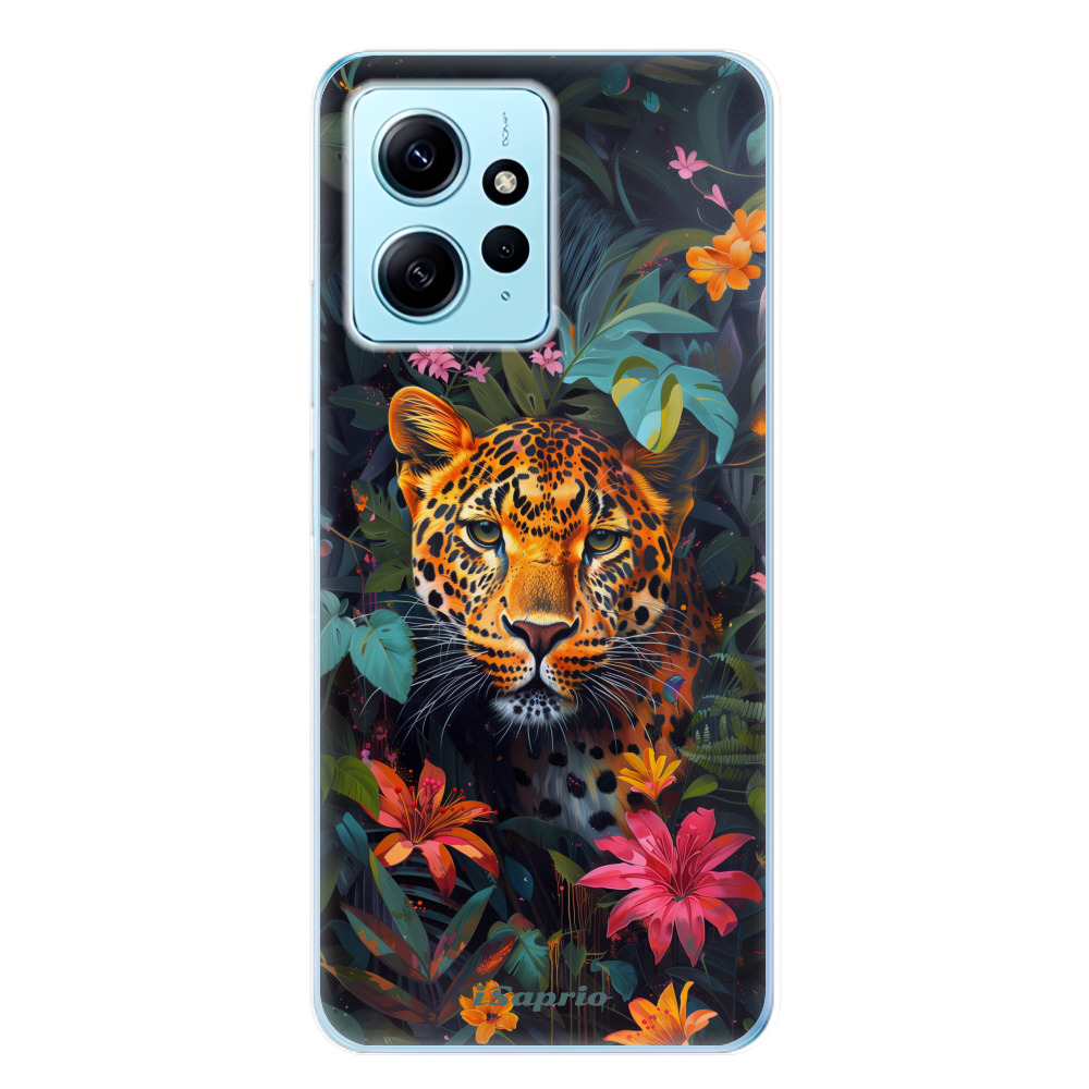 Odolné silikónové puzdro iSaprio - Flower Jaguar - Xiaomi Redmi Note 12 5G