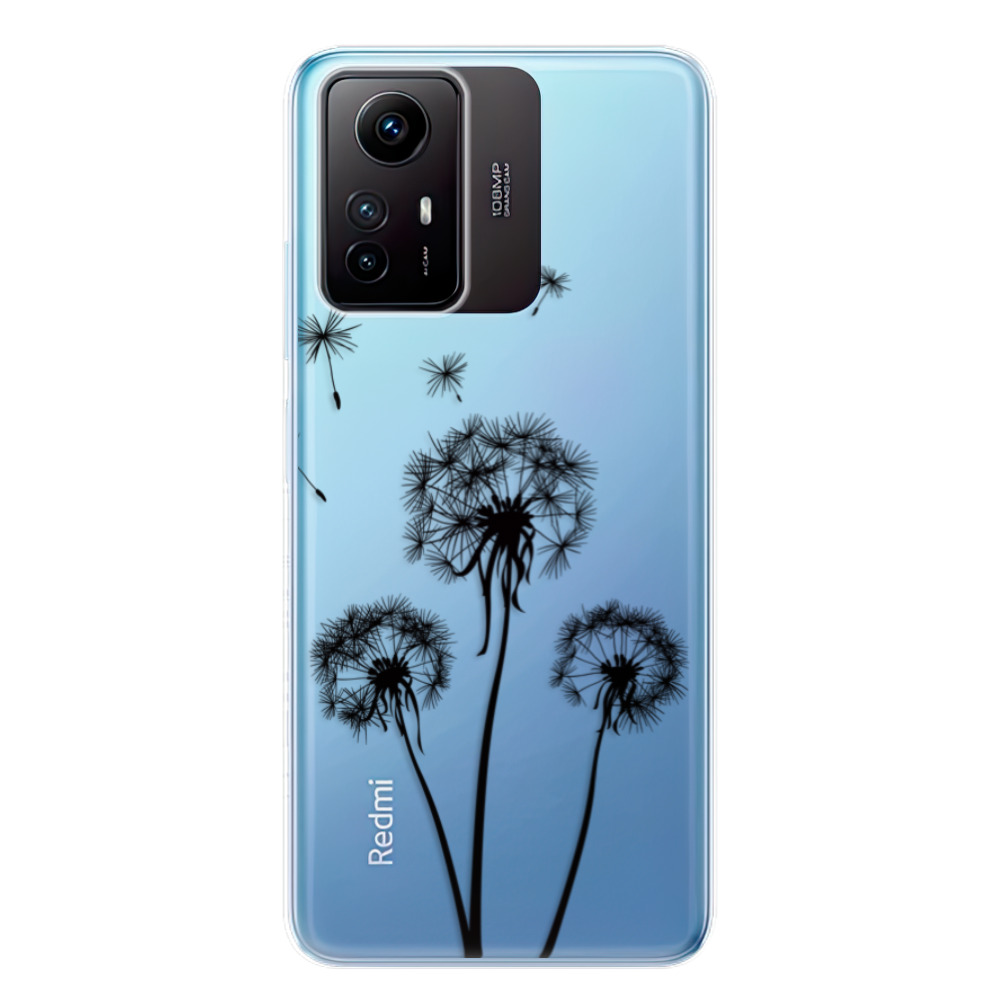 Odolné silikónové puzdro iSaprio - Three Dandelions - black - Xiaomi Redmi Note 12S