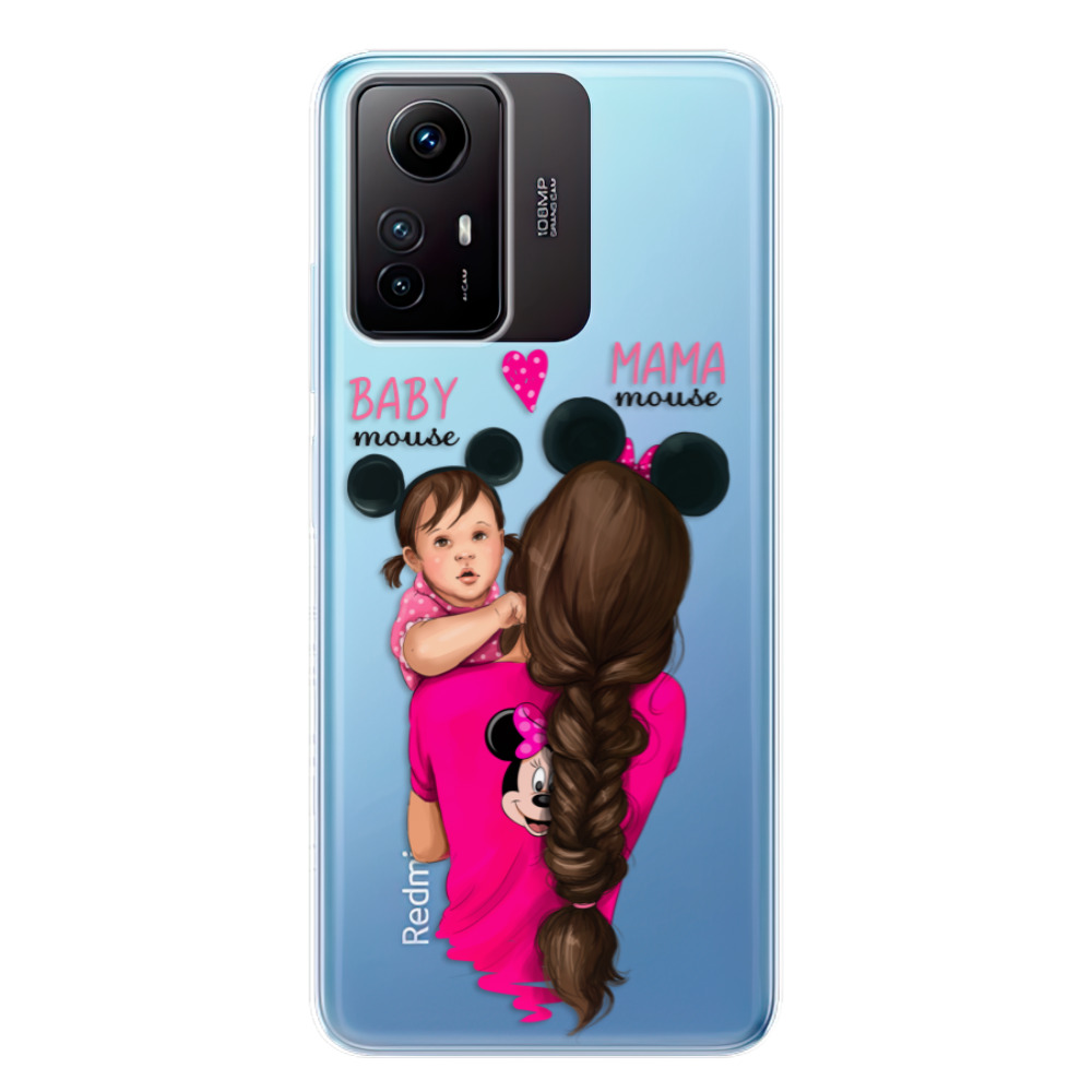 Odolné silikónové puzdro iSaprio - Mama Mouse Brunette and Girl - Xiaomi Redmi Note 12S