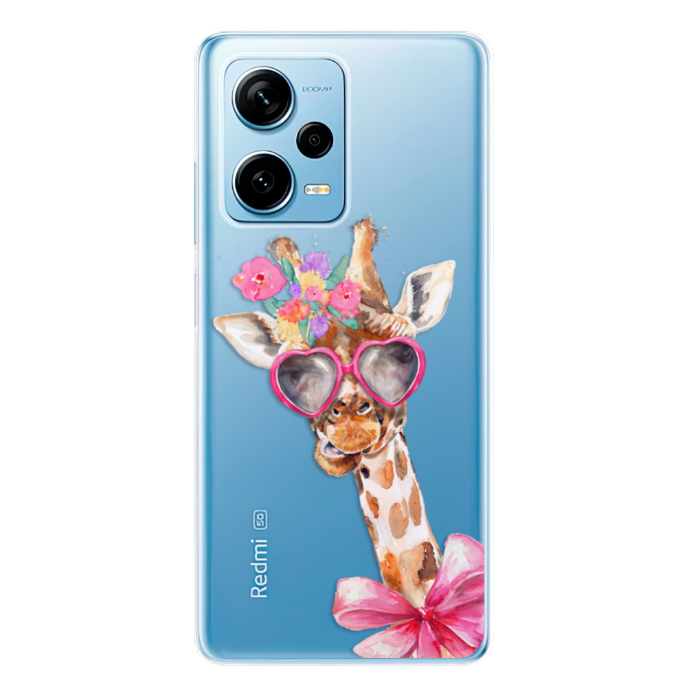 Odolné silikónové puzdro iSaprio - Lady Giraffe - Xiaomi Redmi Note 12 Pro+ 5G
