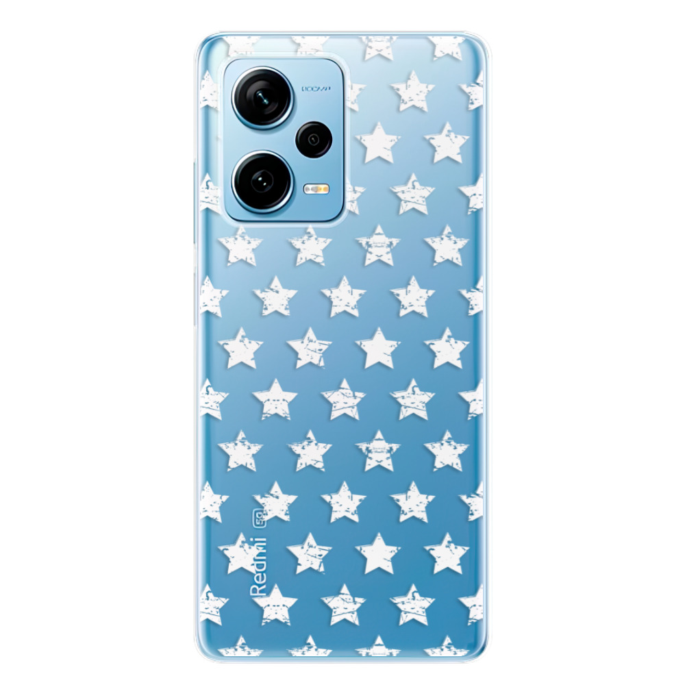 Odolné silikónové puzdro iSaprio - Stars Pattern - white - Xiaomi Redmi Note 12 Pro+ 5G