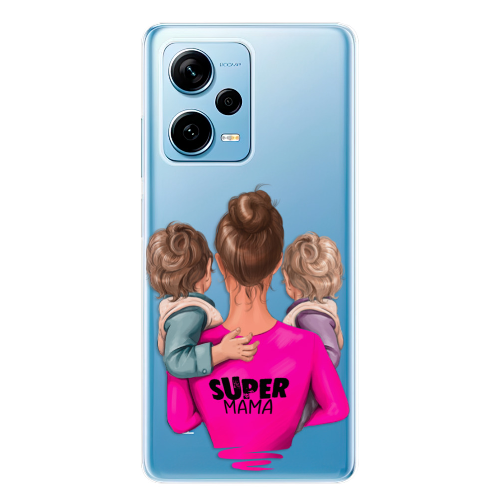 Odolné silikónové puzdro iSaprio - Super Mama - Two Boys - Xiaomi Redmi Note 12 Pro+ 5G