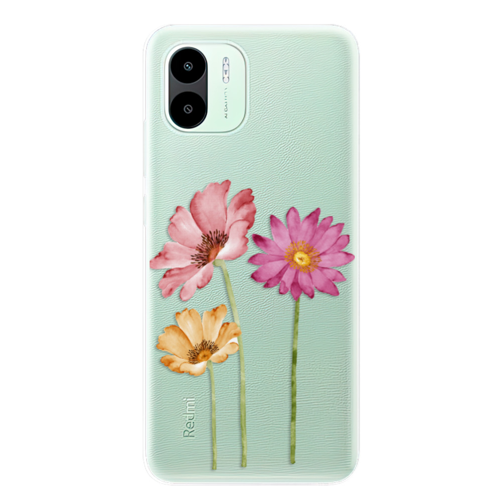 Odolné silikónové puzdro iSaprio - Three Flowers - Xiaomi Redmi A1 / A2