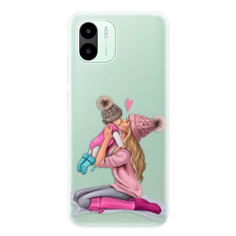 Odolné silikónové puzdro iSaprio - Kissing Mom - Blond and Girl - Xiaomi Redmi A1 / A2