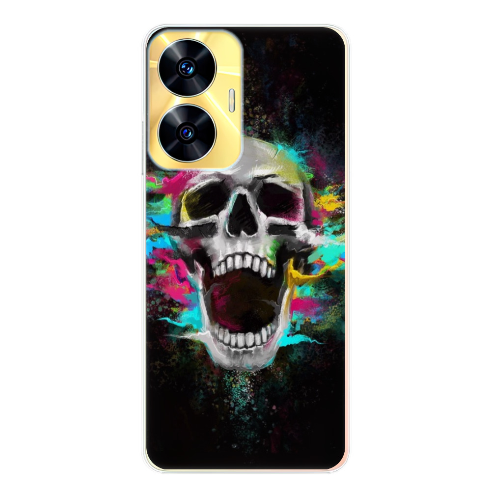 Odolné silikónové puzdro iSaprio - Skull in Colors - Realme C55