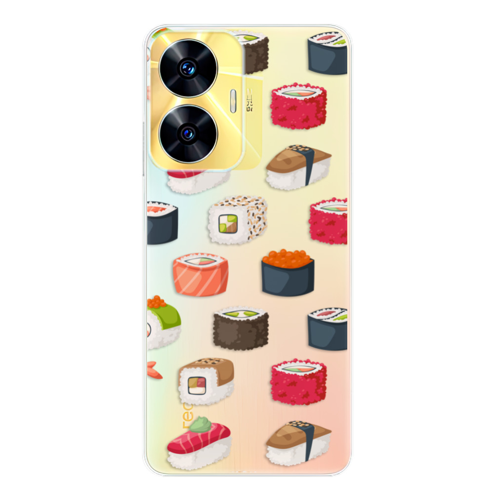 Odolné silikónové puzdro iSaprio - Sushi Pattern - Realme C55