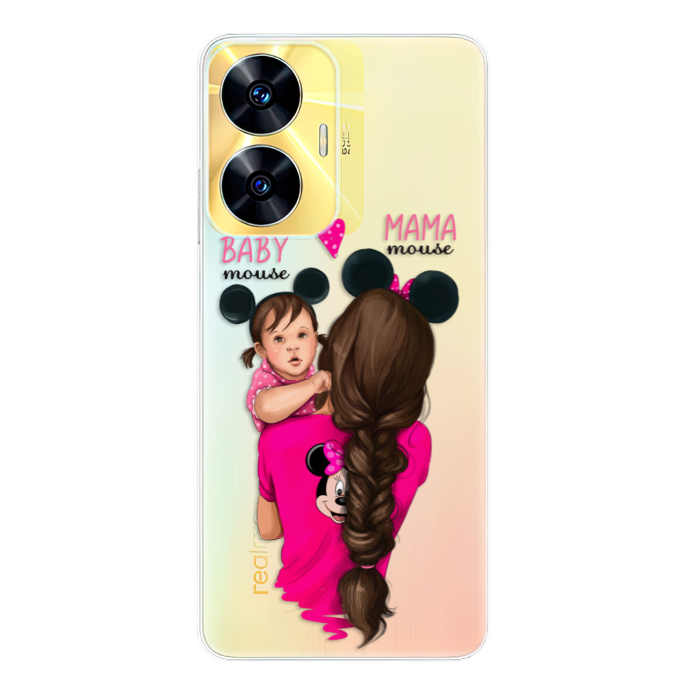 Odolné silikónové puzdro iSaprio - Mama Mouse Brunette and Girl - Realme C55