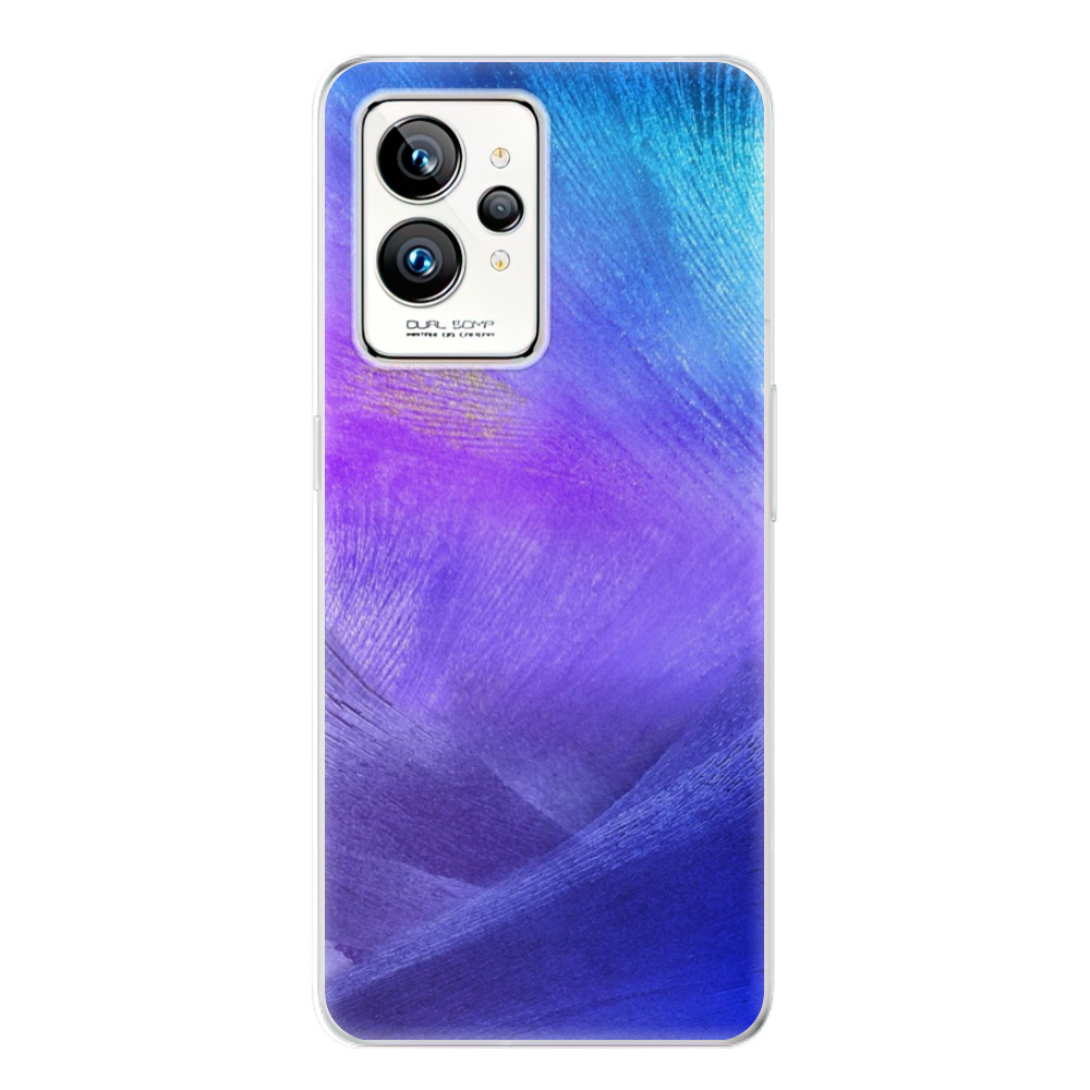 Odolné silikónové puzdro iSaprio - Purple Feathers - Realme GT 2 Pro