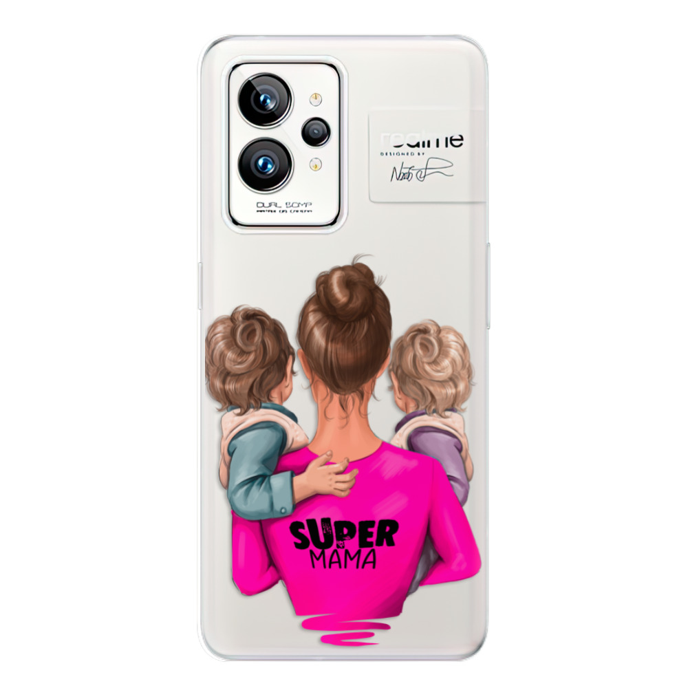 Odolné silikónové puzdro iSaprio - Super Mama - Two Boys - Realme GT 2 Pro