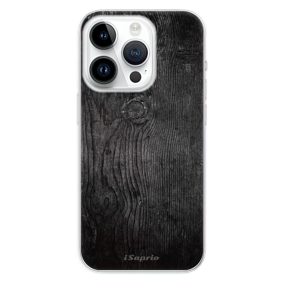 Odolné silikónové puzdro iSaprio - Black Wood 13 - iPhone 15 Pro